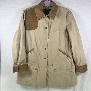 Lauren Ralph Lauren Shooting Jacket Men Large Beige Hunting Field Utility Safari